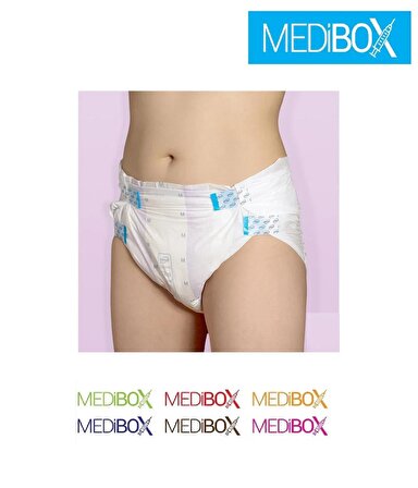 MEDIBOX Yetişkin Bel Bantlı Hasta Bezi Büyük Boy Large 120 Adet Erkek Kadın - 4 Paket