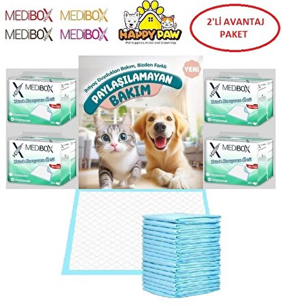 Kedi & Köpek Tuvalet Eğitim Pedi 60cm x 90cm 30'lu Paket - 2 ADET