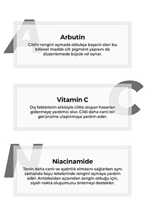 Anti-Dark Leke Serum 30 Ml Arbutin %2 + Vitamin C %5 + Niacinamide %3