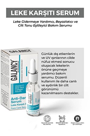 Anti-Dark Leke Serum 30 Ml Arbutin %2 + Vitamin C %5 + Niacinamide %3