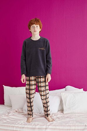 Erkek Çocuk Vizon Pijama Takımı - 23931