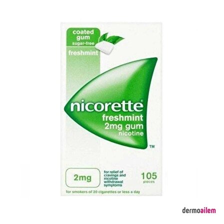 Nicorette Freshmint 2 mg 105 Adet Naneli Nikotin Sakızı