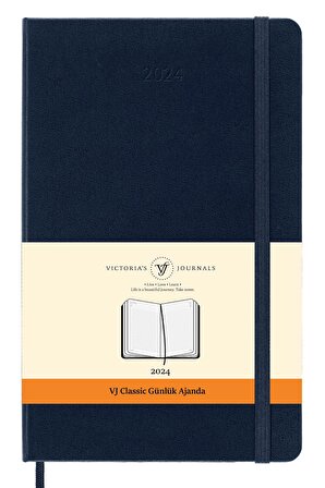 Victoria's Journals 2024 Classic Günlük Ajanda 13x21 Lacivert