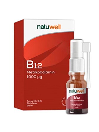 Natuwell Vitamin B12 Metilkobalamin Sprey 20 ml