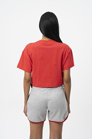 No Fear Orijinal Kadın Crop T-shirt Kırmızı