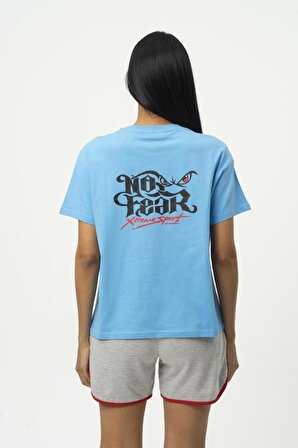 No Fear Orijinal Kadın T-shirt Mavi