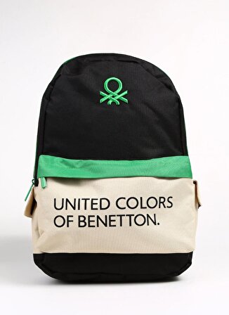 Benetton Siyah - Yeşil Erkek Çocuk Sırt Çantası BENETTON 3700