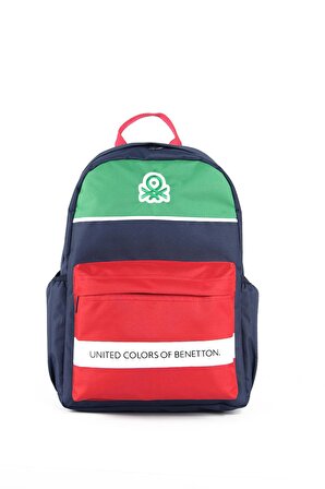 United Colors Of Benetton BNT03860 Lacivert/Kırmızı/Yeşil Unisex Sırt Çantası