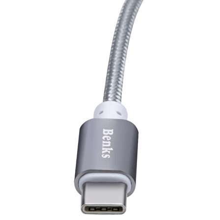 Benks Type-C USB Kablo 2.1A Şarj Kablosu 120 cm