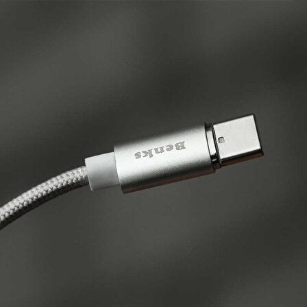 Benks D21 Magnetic Type-C USB Kablo 1.6A Mıknatıslı Şarj Kablosu 120 cm
