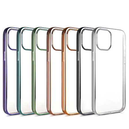 Apple iPhone 12 Mini Köşeleri Parlak Renkli Benks Magic Glitz Transparent Kapak