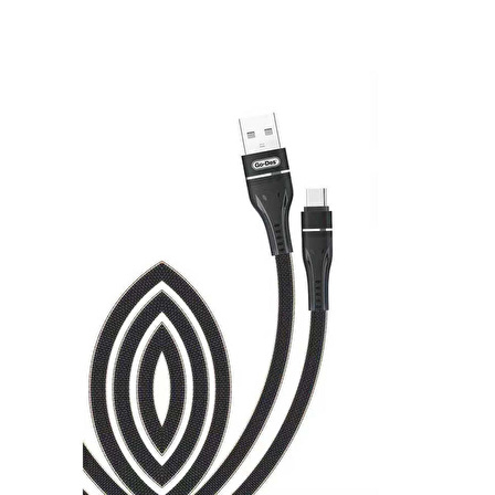 Go Des GD-UC530 Type-C USB Kablo 2.4A Hızlı Şarj Kablosu 2 metre Data Kablo Naylon Örgü