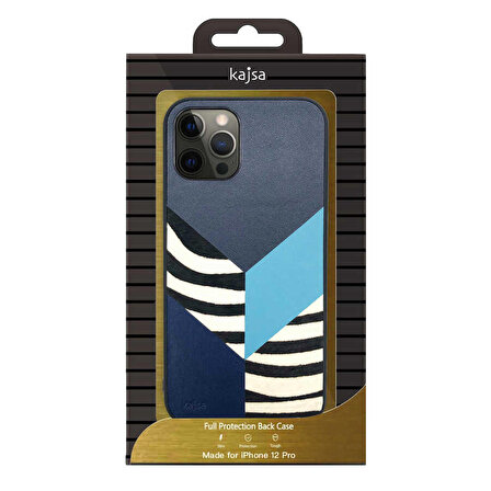 Apple iPhone 12 Pro Max Kılıf Kajsa Glamorous Serisi Zebra Combo Kapak