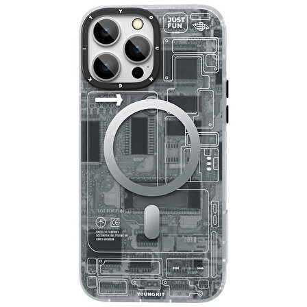 Apple iPhone 14 Pro Max Kılıf Magsafe Şarj Özellikli YoungKit Technology Serisi Kapak