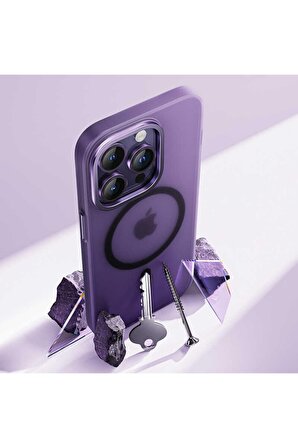 Benks Apple iPhone 14 Plus Uyumlu Kılıf Sararmayan Wireless Şarj Destekli Benks Yeni Seri Magnetik Haze Kapak