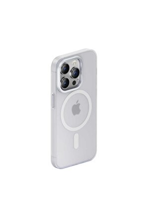 Benks Apple iPhone 14 Pro Uyumlu Max Uyumlu Kılıf Sararmayan Wireless Şarj Destekli Benks Yeni Seri Magnetik Haze Kapak