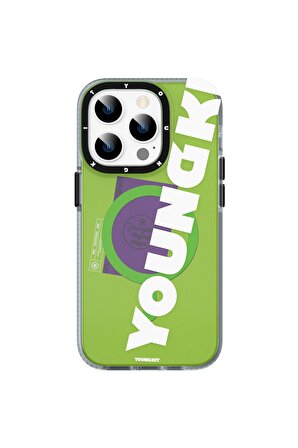 YoungKit iPhone 13 Pro Uyumlu Kılıf Magsafe Şarj Özellikli Youngkit Binfen Serisi Yazı Temalı Kapak