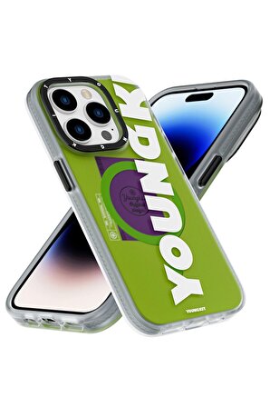 YoungKit iPhone 13 Pro Uyumlu Kılıf Magsafe Şarj Özellikli Youngkit Binfen Serisi Yazı Temalı Kapak