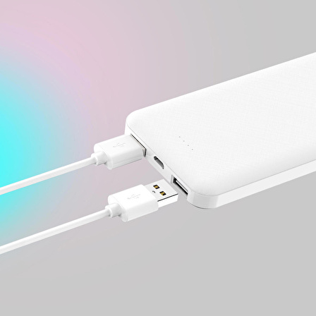 Px102 Hızlı Şarj Özellikli Led Göstergeli Dual Usb Taşınabilir Akıllı Powerbank 10000mah