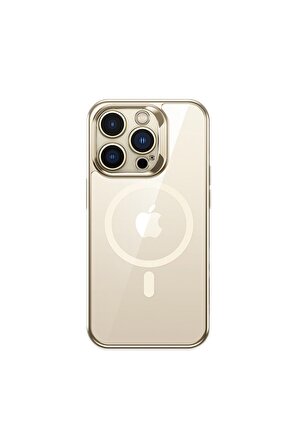 Benks iPhone 14 Pro Max Kılıf Magsafe Şarj Özellikli Premium Cam Arka Yüzey Benks Electroplated Kapak