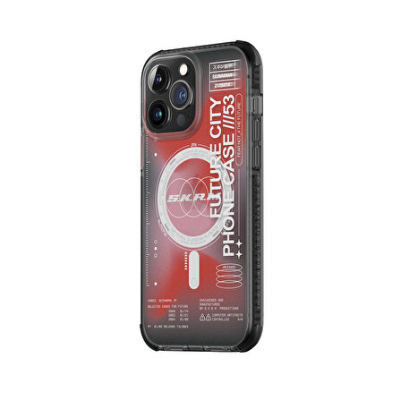 iPhone 14 Pro Max Uyumlu Kılıf SkinArma Şeffaf Airbag Tasarımlı Magsafe Şarj Özellikli Shorai Kapak
