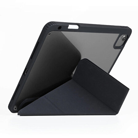 iPad Air 10.9 2020 4.Nesil Kılıf SkinArma 360 Koruma Airbagli Arkası Şeffaf Standlı Shingoki Kılıf