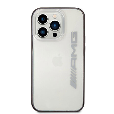 iPhone 14 Pro Max Uyumlu Kılıf AMG Transparan Siyah Çerçeve Dizayn Kapak