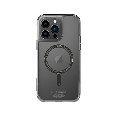 iPhone 14 Pro Max Uyumlu Kılıf SkinArma Şeffaf Airbag Tasarımlı Magsafe Şarj Özellikli Saido Kapak