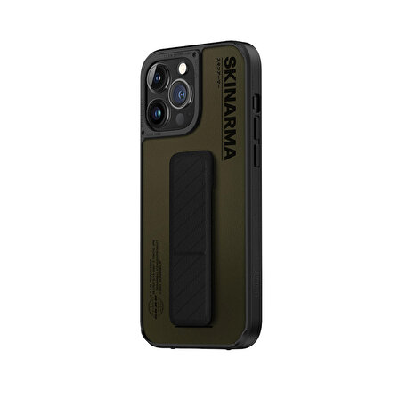 Iphone 14 Pro Max Uyumlu Lisanslı Kılıf Standlı Deri Görünümlü Gyo Kapak Koyu Yeşil
