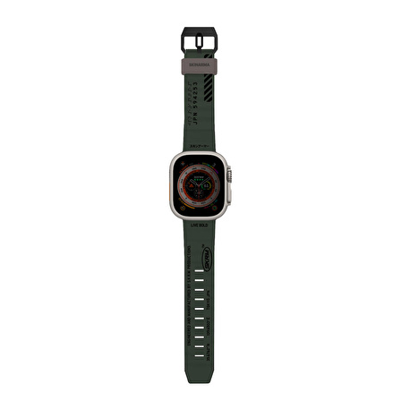 Watch Ultra Akıllı Saat Kordonu 49mm Kordon SkinArma Shokku Strap Kayış Koyu Haki