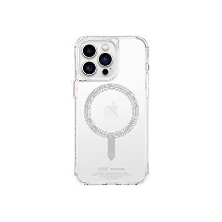iPhone 15 Pro Max Uyumlu Kılıf SkinArma Şeffaf Airbag Tasarımlı Magsafe Şarj Özellikli Saido Kapak