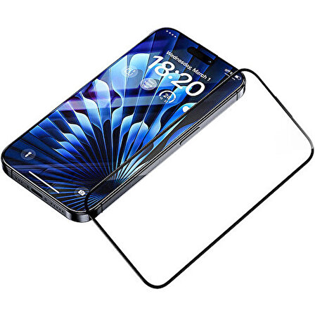 Benks iPhone 15 Pro Max Uyumlu Benks Glass Warrior Sapphire Coating Ekran Koruyucu Kolay Uygulama Aparatlı