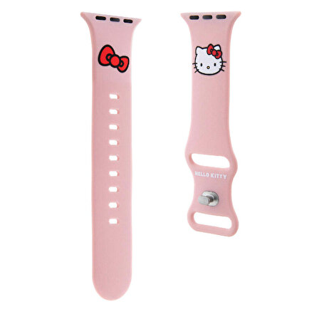 Watch 40mm Uyumlu Kordon Hello Kitty Orjinal Lisanslı Logolu Fiyonk & Kitty Head Yumuşak Strap Kayış