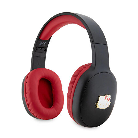 Kulaküstü Bluetooth Kulaklık Hello Kitty Lisanslı Ayarlanabilir Metal Kitty Logolu Oval V5.3 Siyah