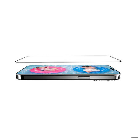 iPhone 15 Pro Max Uyumlu Premium Temperli Ekran Koruyucu Ultra HD Lisanslı Switcheasy Glass 9H Film 