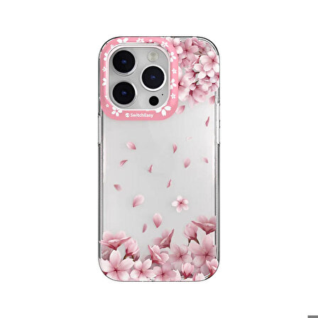 iPhone 14 Pro Uyumlu Kılıf Çift IMD Baskılı Lisanslı Switcheasy Artist Sakura Kapak Pembe