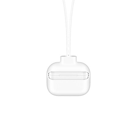 Airpods Pro Uyumlu Kılıf Boyun Askılı Jelly Bean Tasarımlı Lisanslı Switcheasy ColorBuddy Beyaz