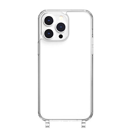 iPhone 14 Pro Max Kılıf Boyun Askılı Şok Önleyicili Şeffaf Lisanslı Switcheasy Play Kapak Lacivert