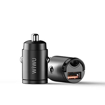 Wiwu PC301 Araç Şarj Cihazı USB Qualcomm 3.0 30W Hızlı Şarj Aleti 2.5A Çakmaklık Tipi