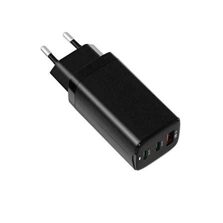 Wiwu Gan Tech GTC6521 65W USB / PD Power Adaptör 5A Hızlı Şarj Aleti Cihazı Başlığı Qualcomm 3.0