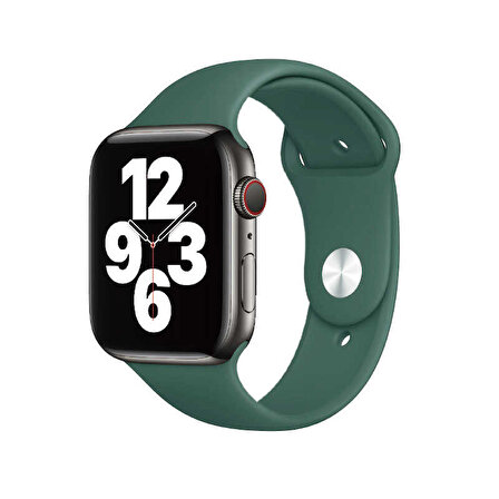 Apple Watch 44mm Uyumlu Sport Band Silikon Saat Kordon Kayış Bileklik
