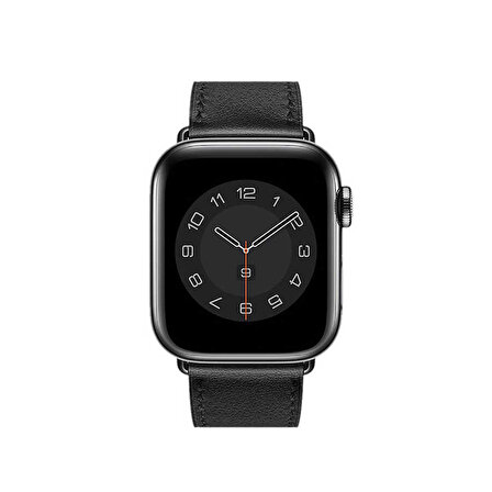 Apple Watch 7 45mm Uyumlu Wiwu Attleage Apple Watchband Hakiki Deri Kordon