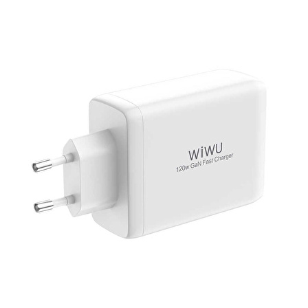 Wiwu TR257-AEU Mini Gan Tech 120W Power Adaptör USB / PD 5A Hızlı Şarj Cihazı Başlığı Qualcomm 3.0