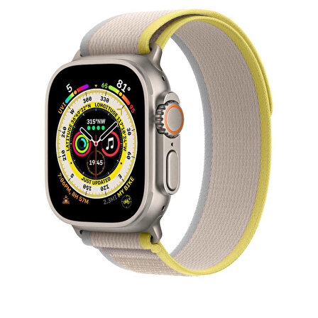 Apple Watch Ultra 49mm Trail Loop Naylon Örgü Işlemeli Hasır Kordon Strap Kayış