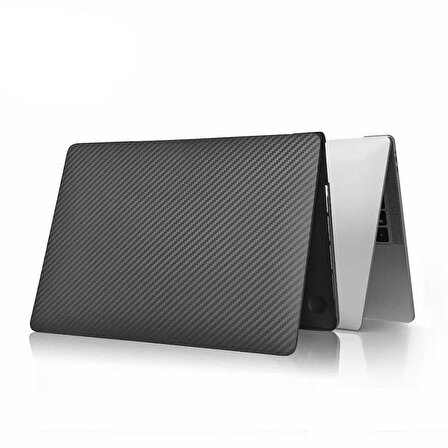 Macbook Pro 16.2 2023 A2780 Uyumlu Kılıf Wiwu iKavlar Karbon Fiber Görünümlü Koruyucu Kapak