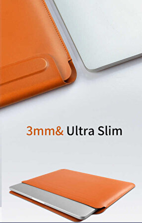 Macbook Pro 14.2 2023 A2779 Uyumlu Wiwu Skin Pro Çanta & Stand & Kılıf PU Deri Mıknatıslı Kılıf