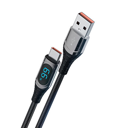 USB-A To Type-C Usb Kablo Recci RTC-P21C Ghost Serisi 66W 6A Hızlı Şarj Özellikli 1.2M
