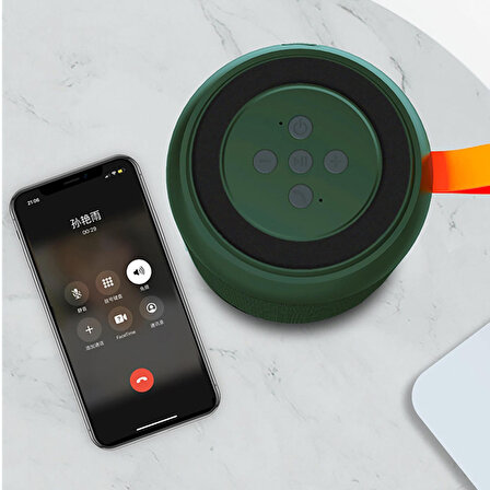 Wireless Bluetooth Speaker Hoparlör Recci RSK-W09 Mozart Serisi Hi-Fi Telefon Tutuculu 1200mAh Yeşil