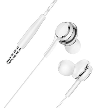 Hi-Fi Ses Kaliteli 3.5mm Kulakiçi Kulaklık Wiwu EB310 Beyaz