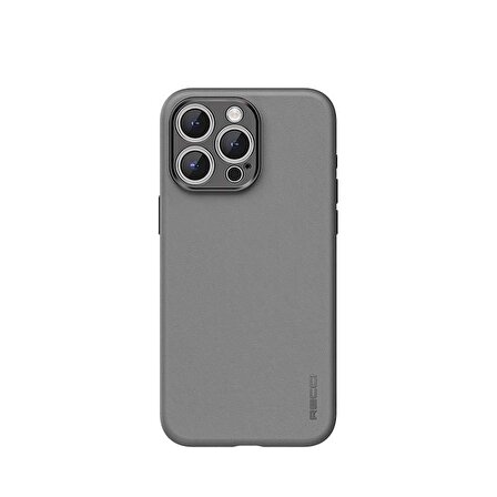iPhone 15 Pro Uyumlu Kılıf Recci Magsafe Şarj Özellikli Kamera Korumalı Explore Serisi Kapak Gri